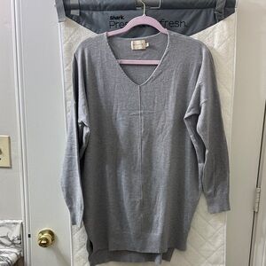 Dreamers Gray V-Neck Sweater